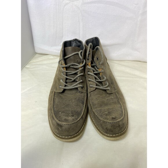 Varese Men’s Grey Sydney Lace-Up Leather Dessert Style Chukka Boot Mens Sz 9
